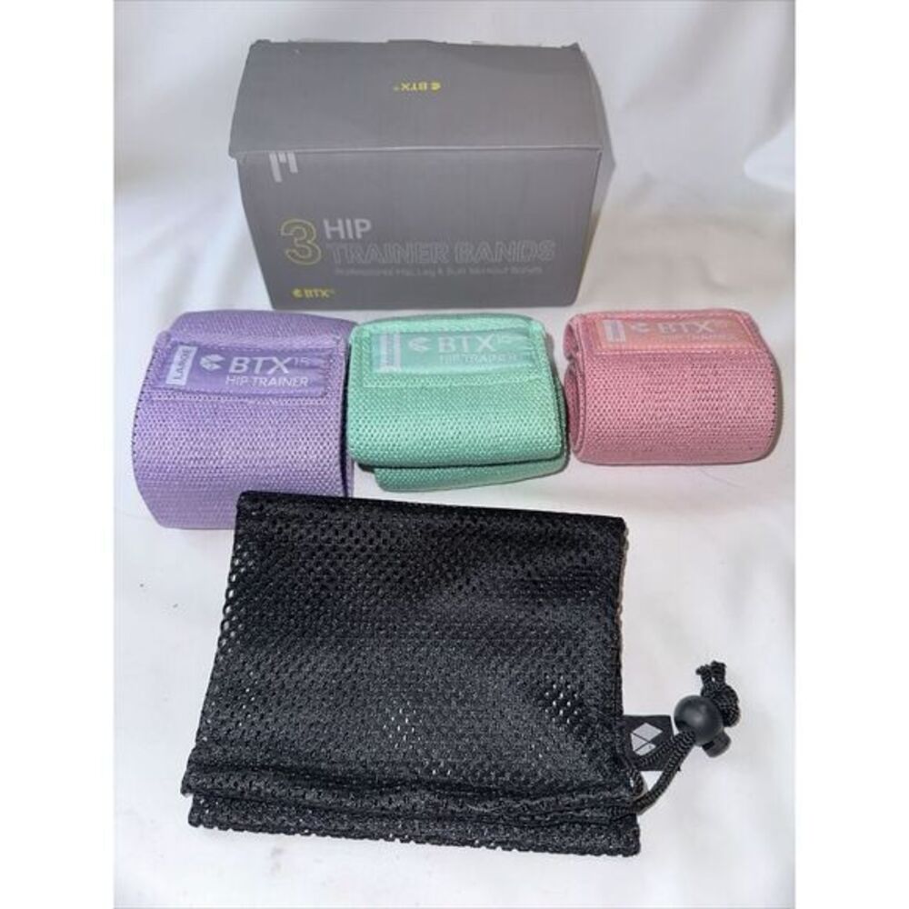 Btx 3 Hip Resistance‎ Bands, Workout for Hips Legs and Butt Yoga Pilates Fitness